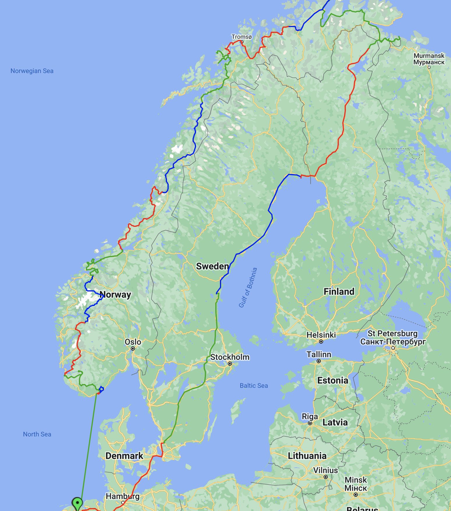Gereden route
