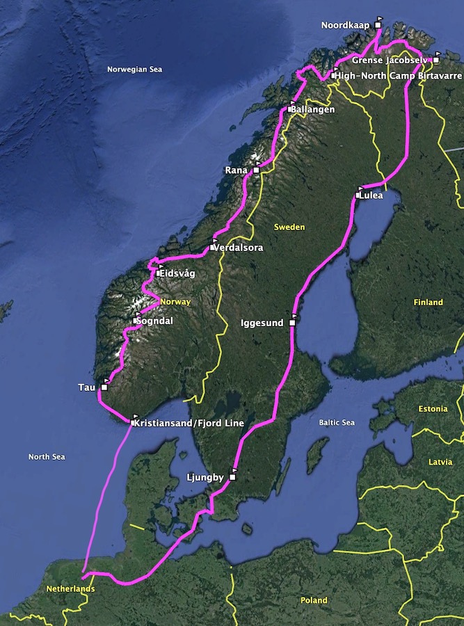 Geplande route